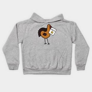 Thanksgiving Turkey Says Hello Kids Hoodie